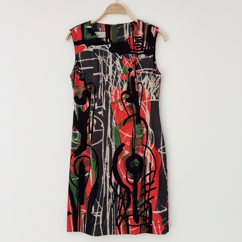Paul Smith Art to Wear Abstract Graphic Print Shift Dress, Size 8, EUC